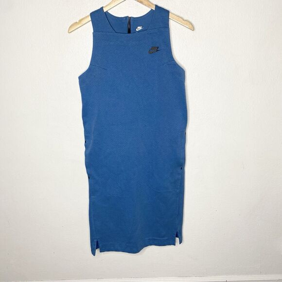 Nike Women's Small Tech Pack Textured Dress Industrial Blue Knee athletic small - Picture 1 of 16